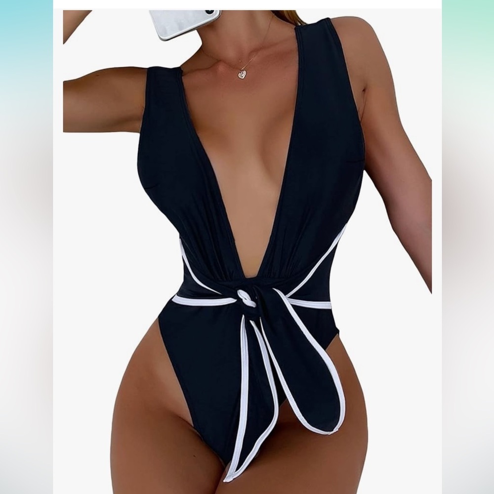 NWT deep v neck swimsuit